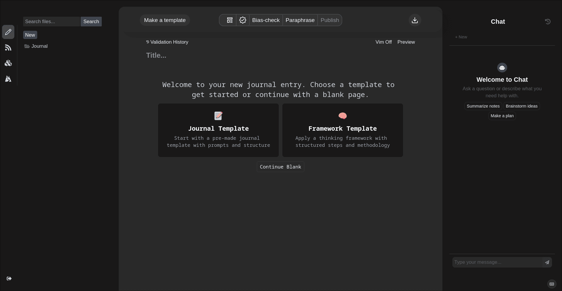 Osbias - Text Editor for Enhanced Thinking