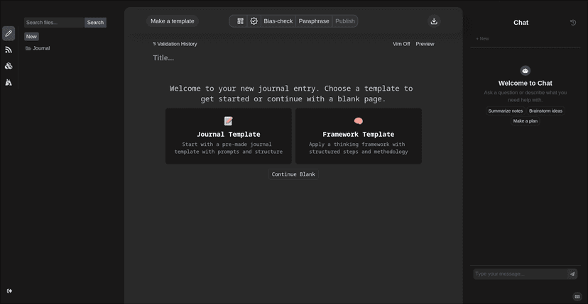 Osbias - Text Editor for Enhanced Thinking